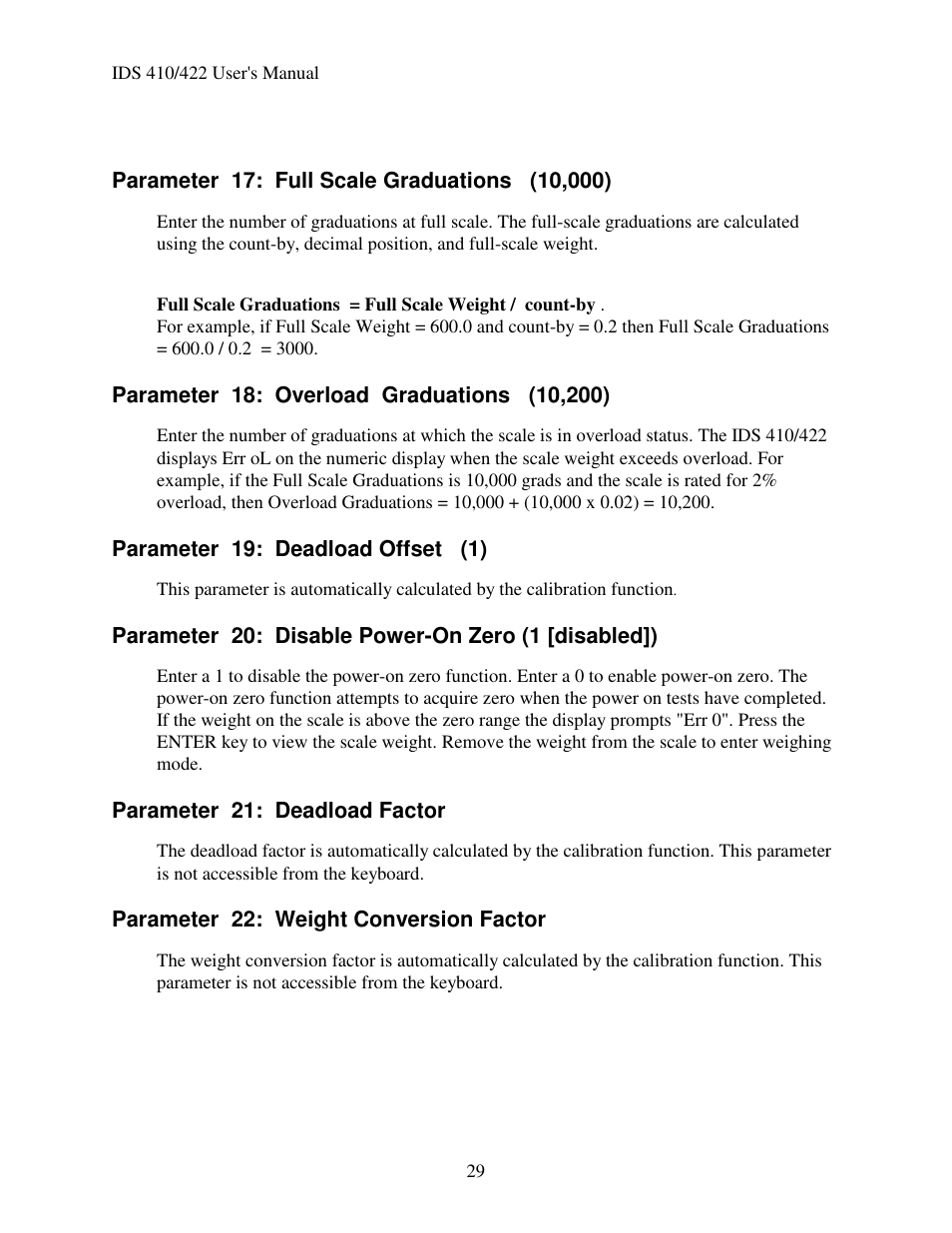 Industrial Data Systems IDS 410 User Manual | Page 30 / 63