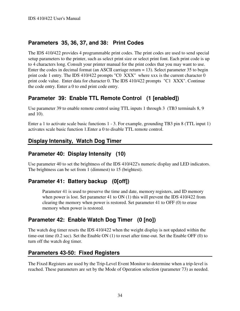 Industrial Data Systems IDS 410 User Manual | Page 35 / 63