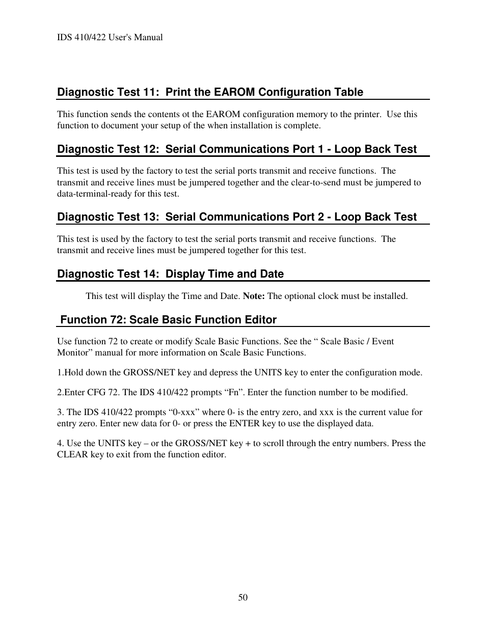 Industrial Data Systems IDS 410 User Manual | Page 51 / 63