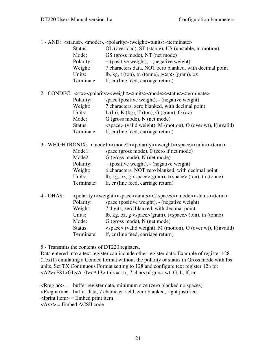 Industrial Data Systems IDS DT220 User Manual | Page 25 / 49
