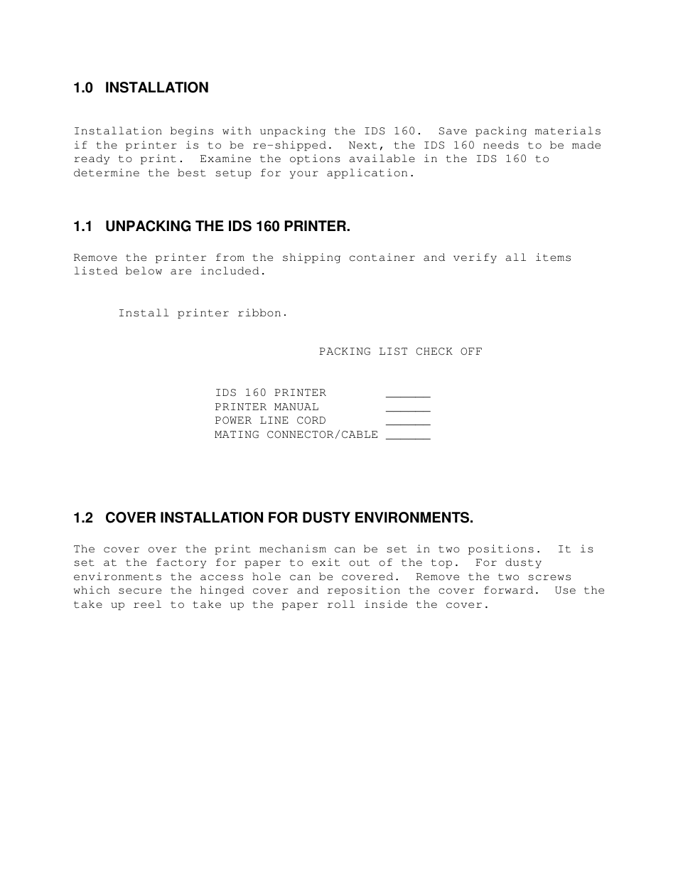 Industrial Data Systems IDS 160 User Manual | Page 5 / 42