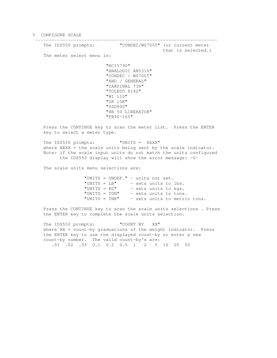 Industrial Data Systems IDS 550 User Manual | Page 8 / 17