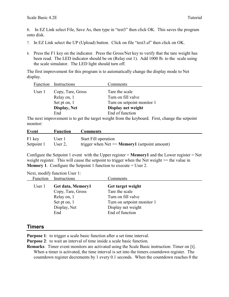 Timers | Industrial Data Systems IDS Scale Basic User Manual | Page 18 / 53