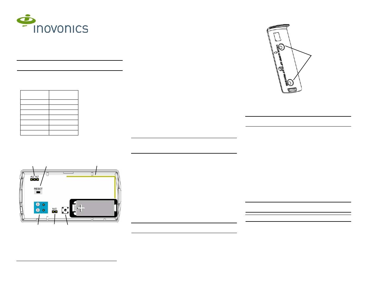 Inovonics EN1210-240 User Manual | 2 pages