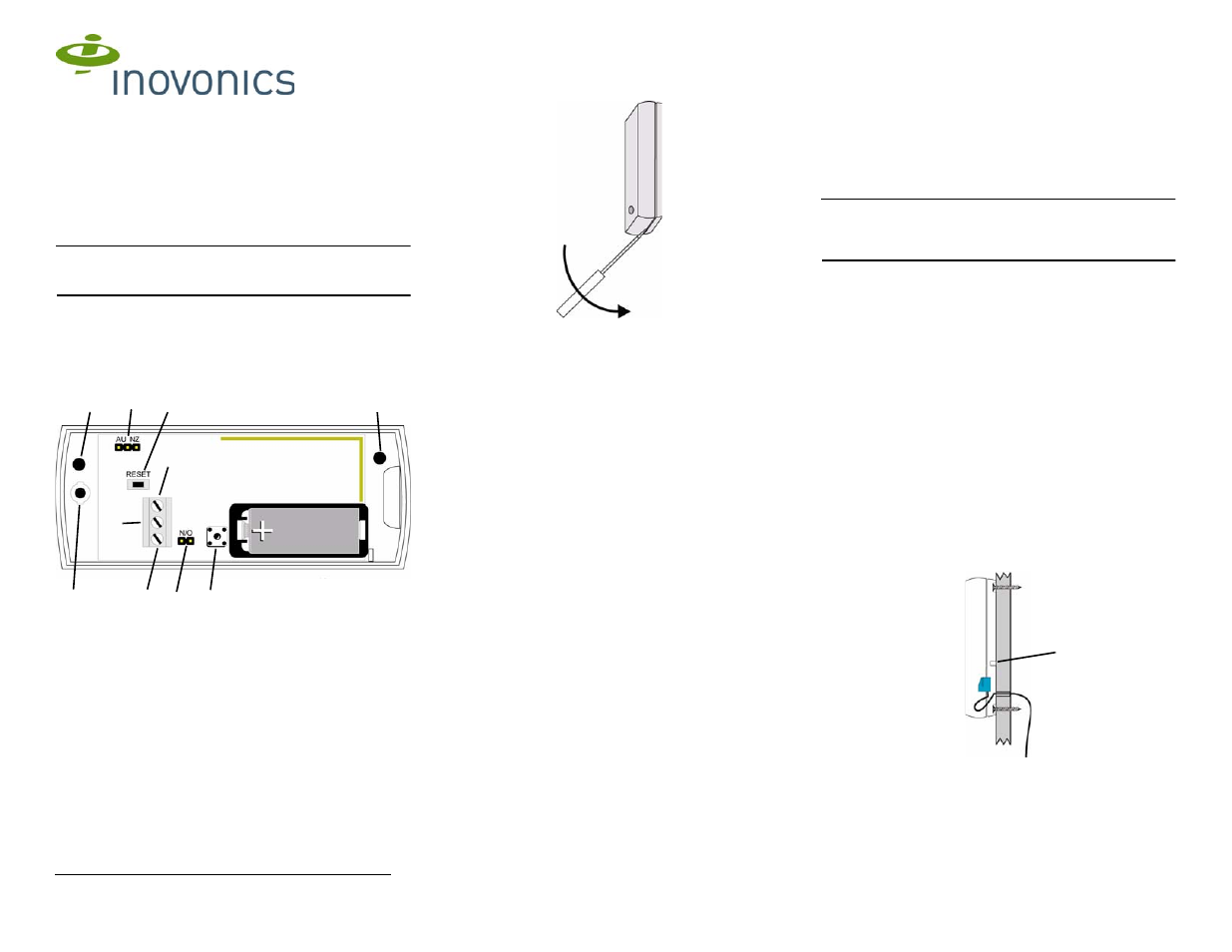 Inovonics EN1216 User Manual | 2 pages