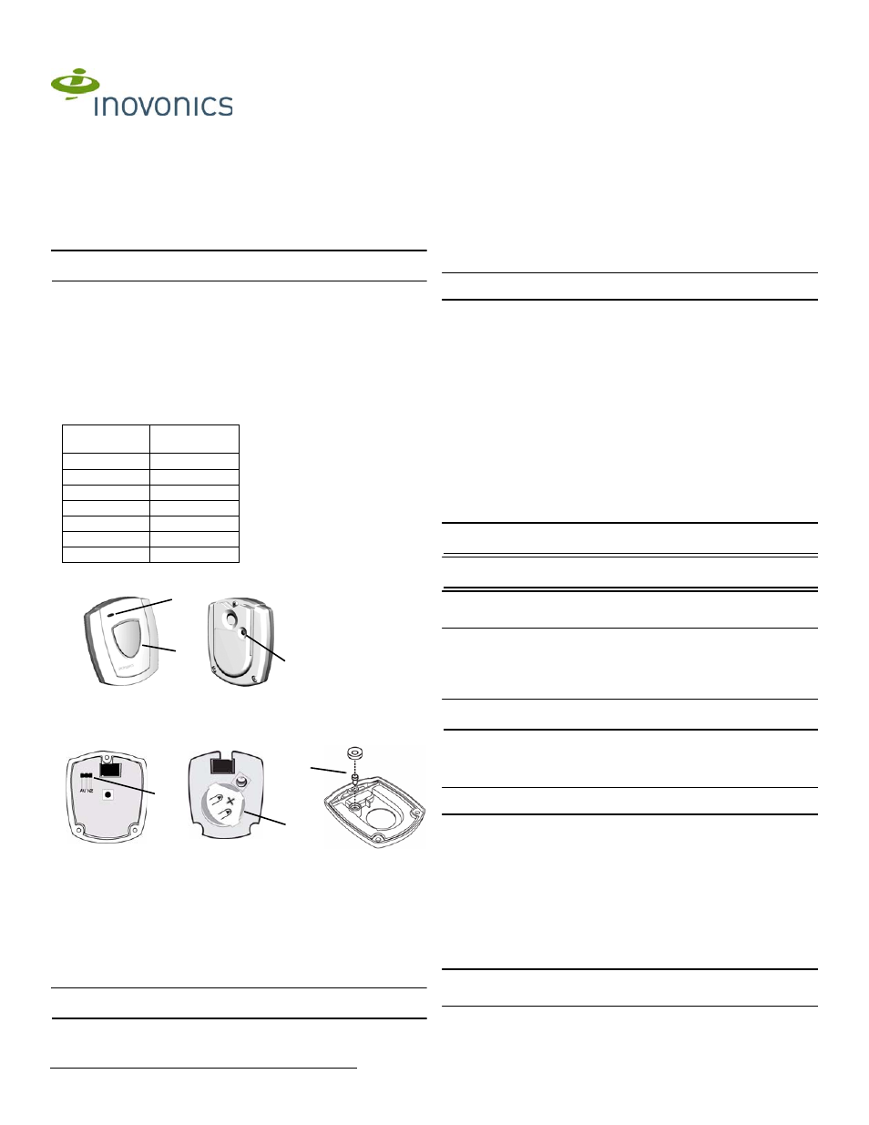 Inovonics EN1223S-60 User Manual | 2 pages