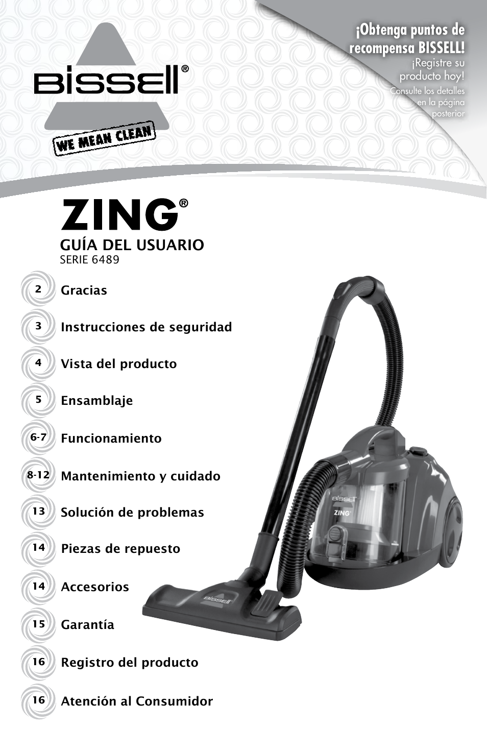 Obtenga puntos de recompensa bissell, Guía del usuario | Bissell 6489 User Manual | Page 17 / 32