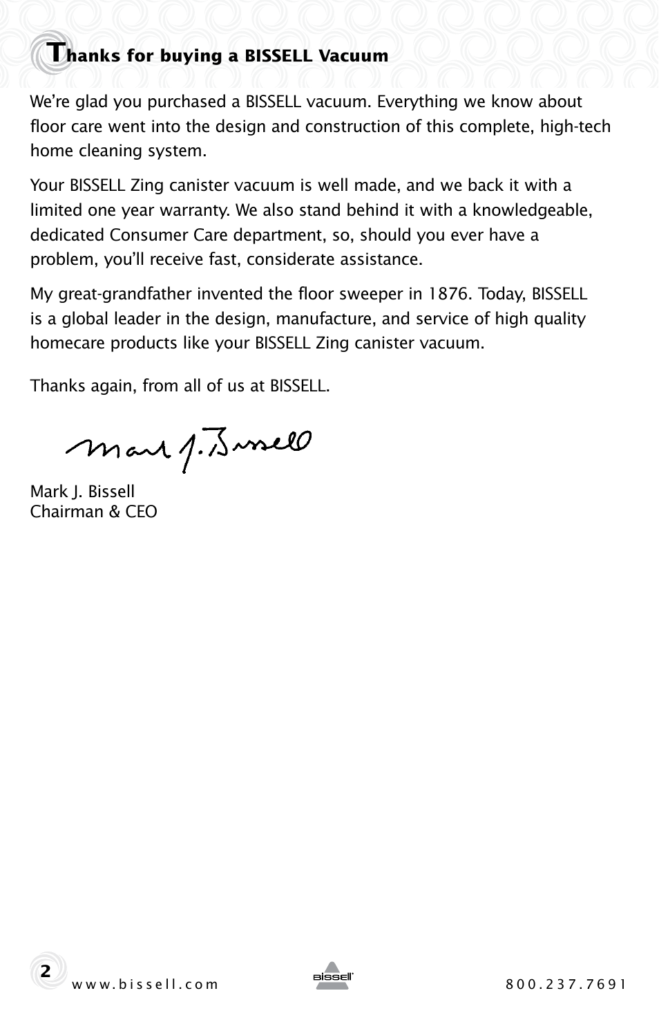 Bissell 6489 User Manual | Page 2 / 32