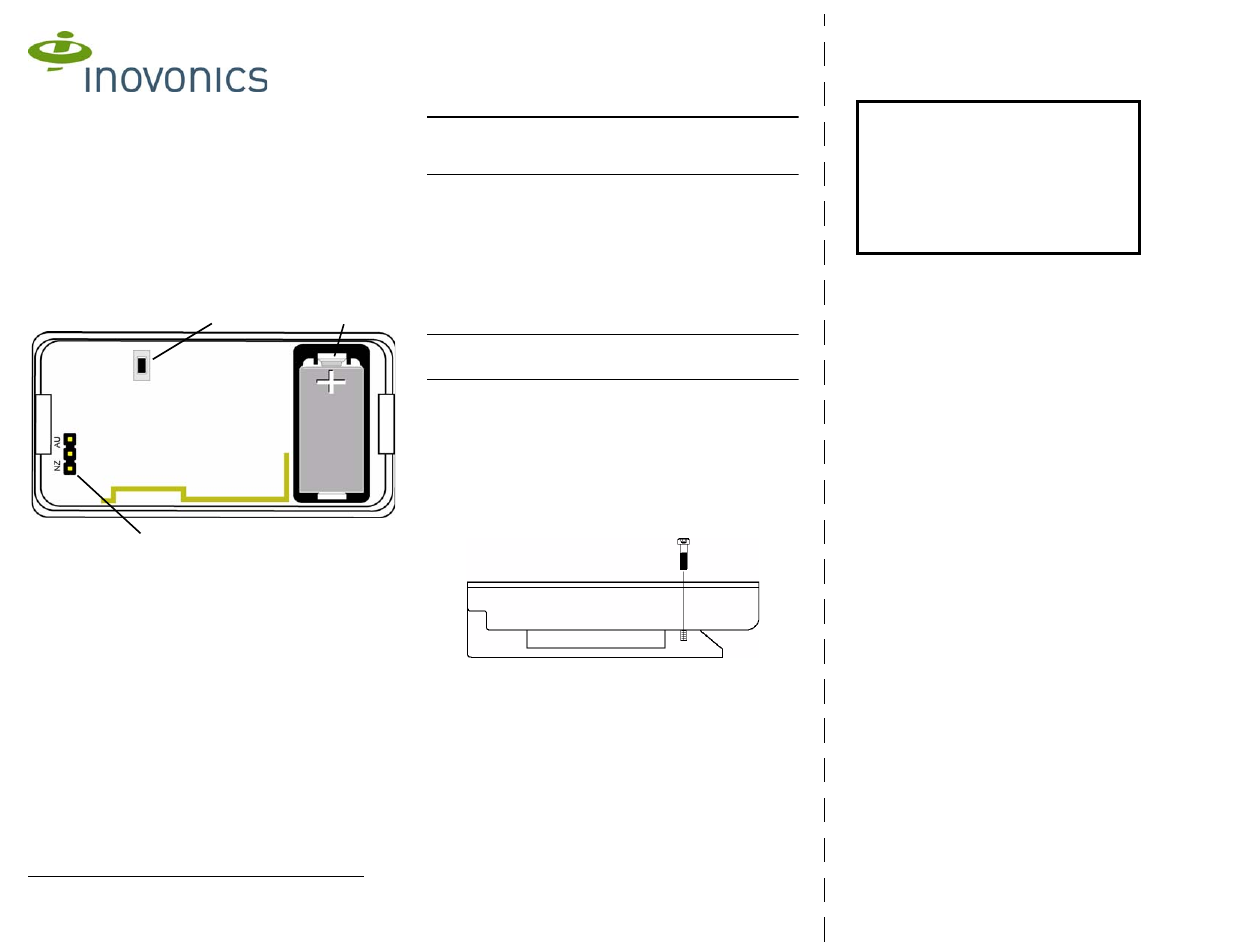 Inovonics EN1235S User Manual | 2 pages