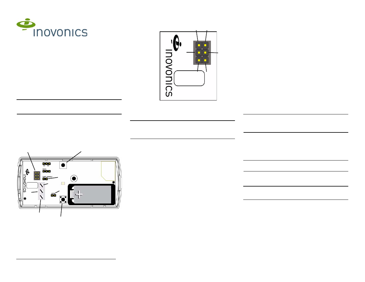 Inovonics EN1252 User Manual | 2 pages