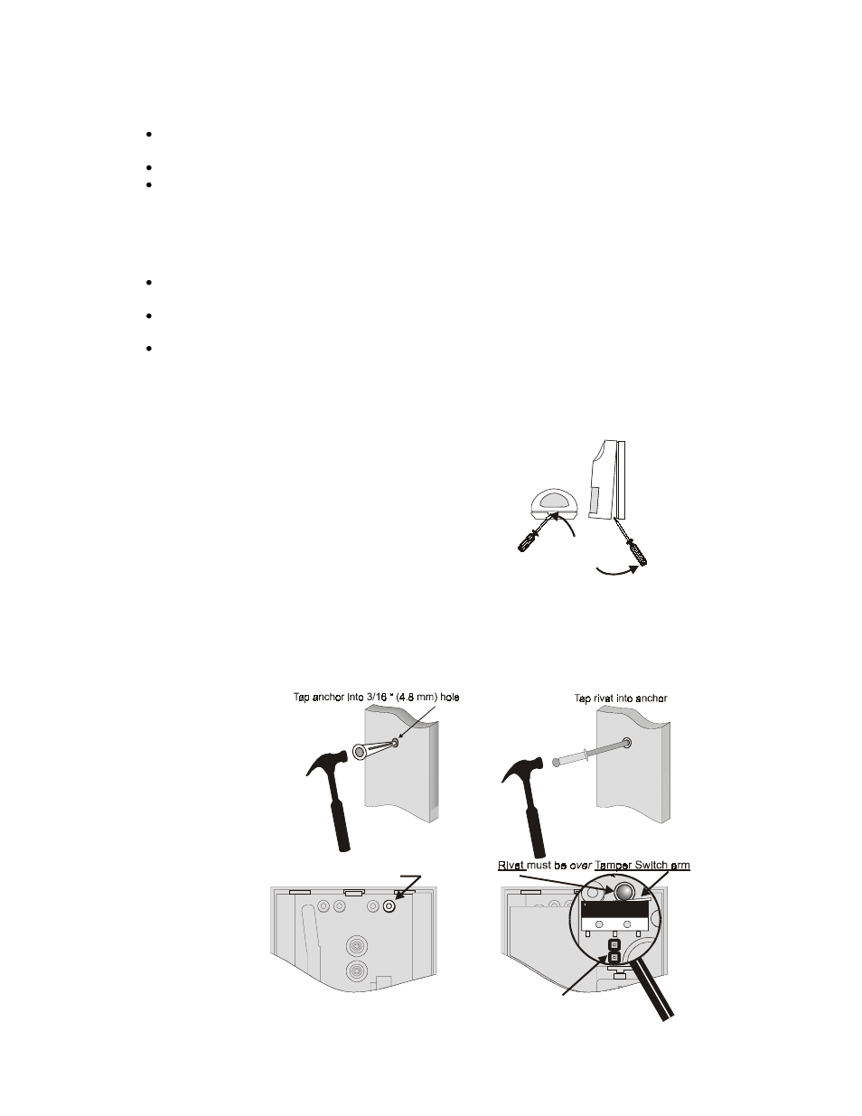 Installation, Mounting instructions | Inovonics FA206B User Manual | Page 2 / 7