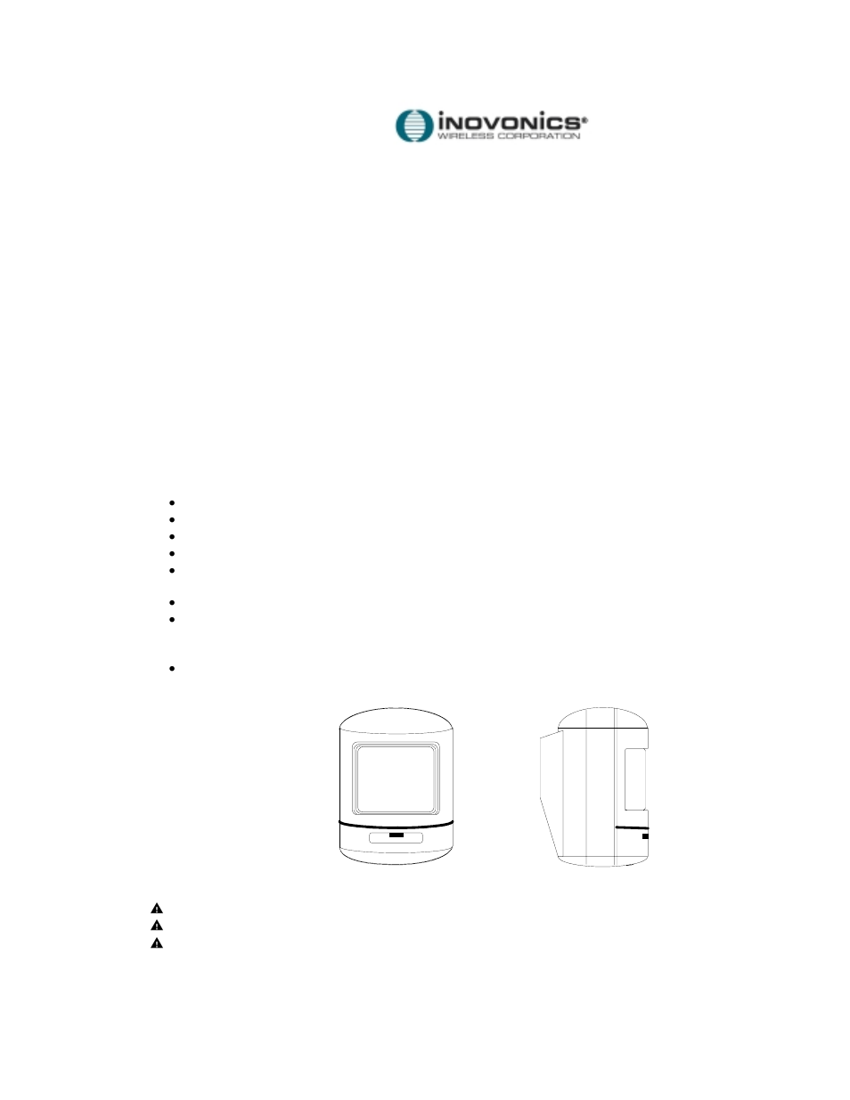 Inovonics FA206S User Manual | 8 pages