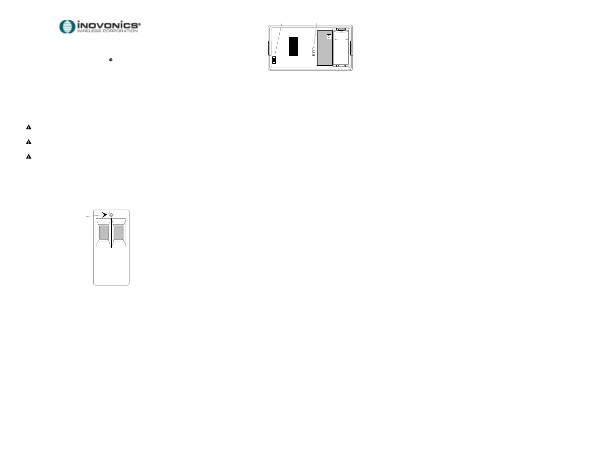 Inovonics FA212 User Manual | 2 pages