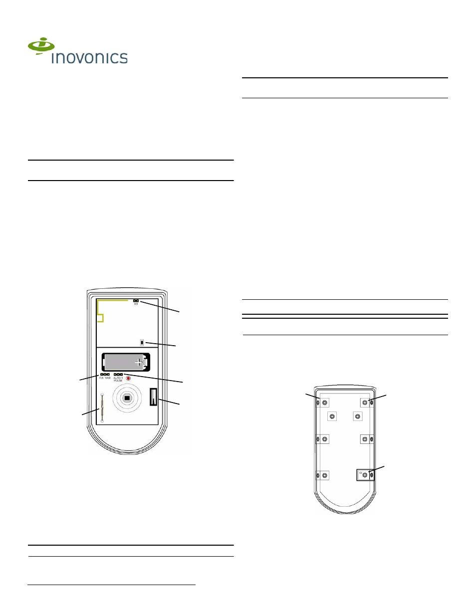 Inovonics EE1260 User Manual | 2 pages