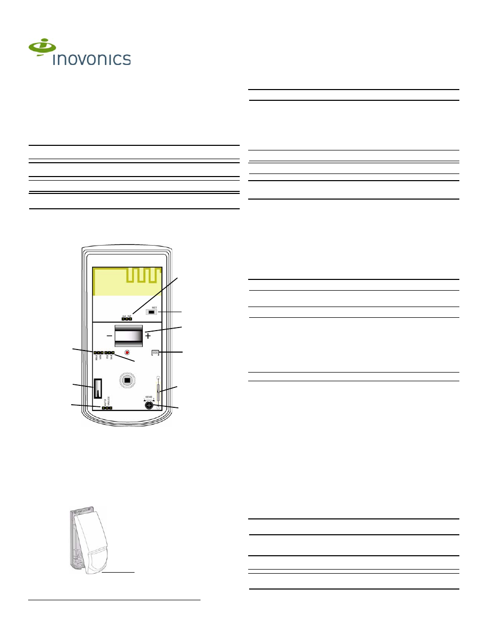 Inovonics EN1261HT User Manual | 2 pages