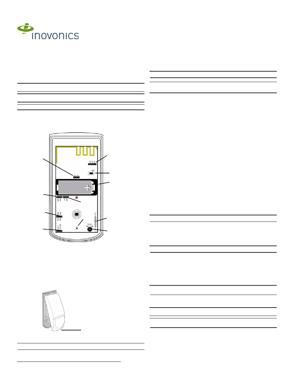 Inovonics EN1240 User Manual | 2 pages