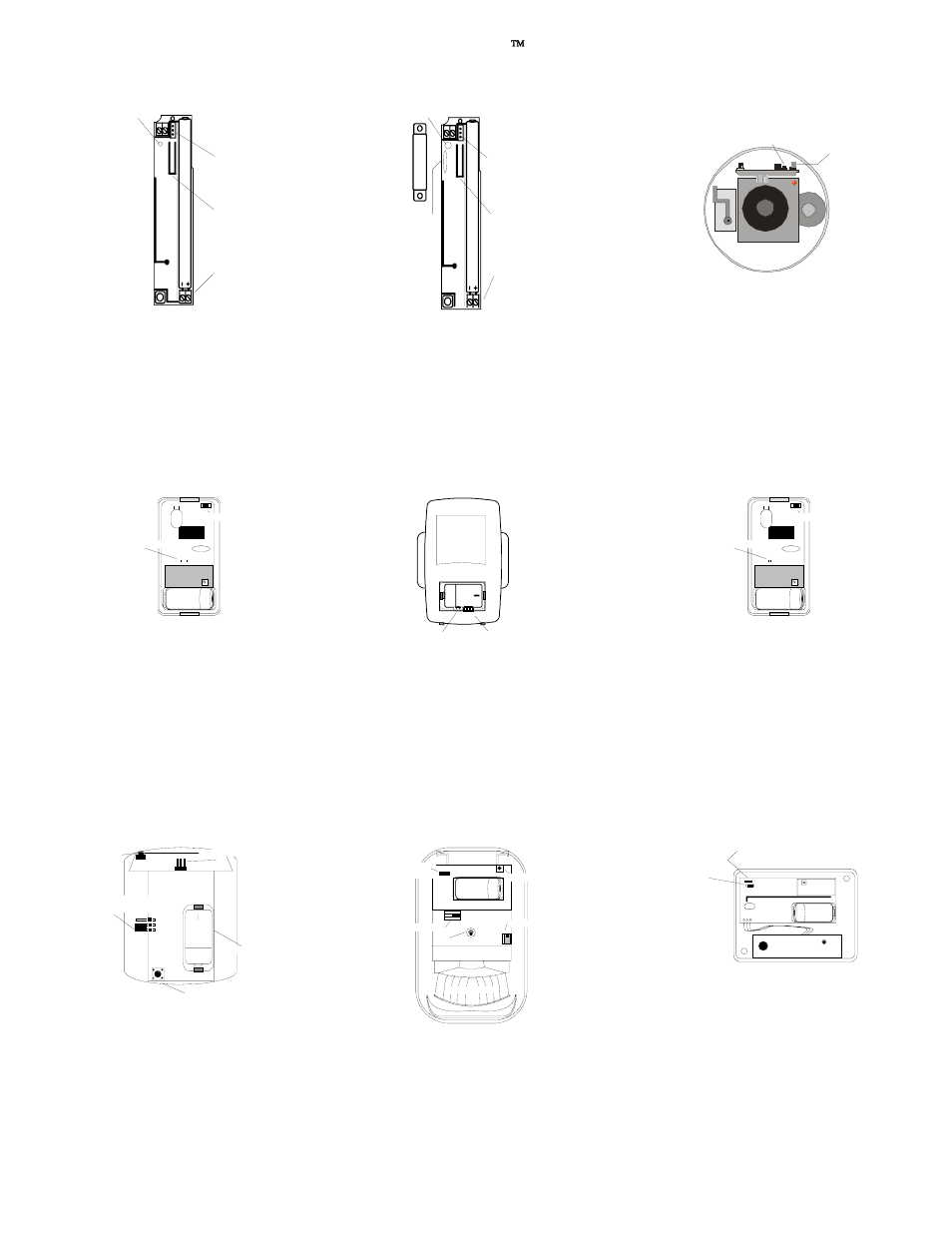 Fa200w universal widegap transmitter, Fa202 smoke detector, Fa203 pendant transmitter | Fa204 pendant transmitter, Fa205 beltclip transmitter, Fa206s pir motion detector, Fa206ds pir motion detector, Fa207 glassbreak detector | Inovonics FA416 User Manual | Page 12 / 16