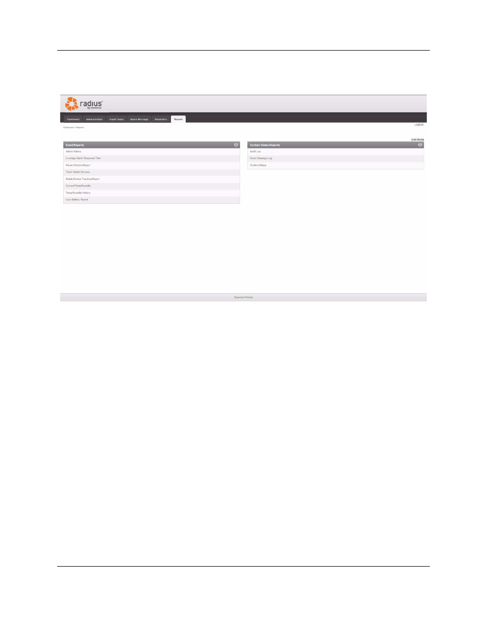 1 alarm history | Inovonics Radius Administrator User Manual | Page 32 / 56