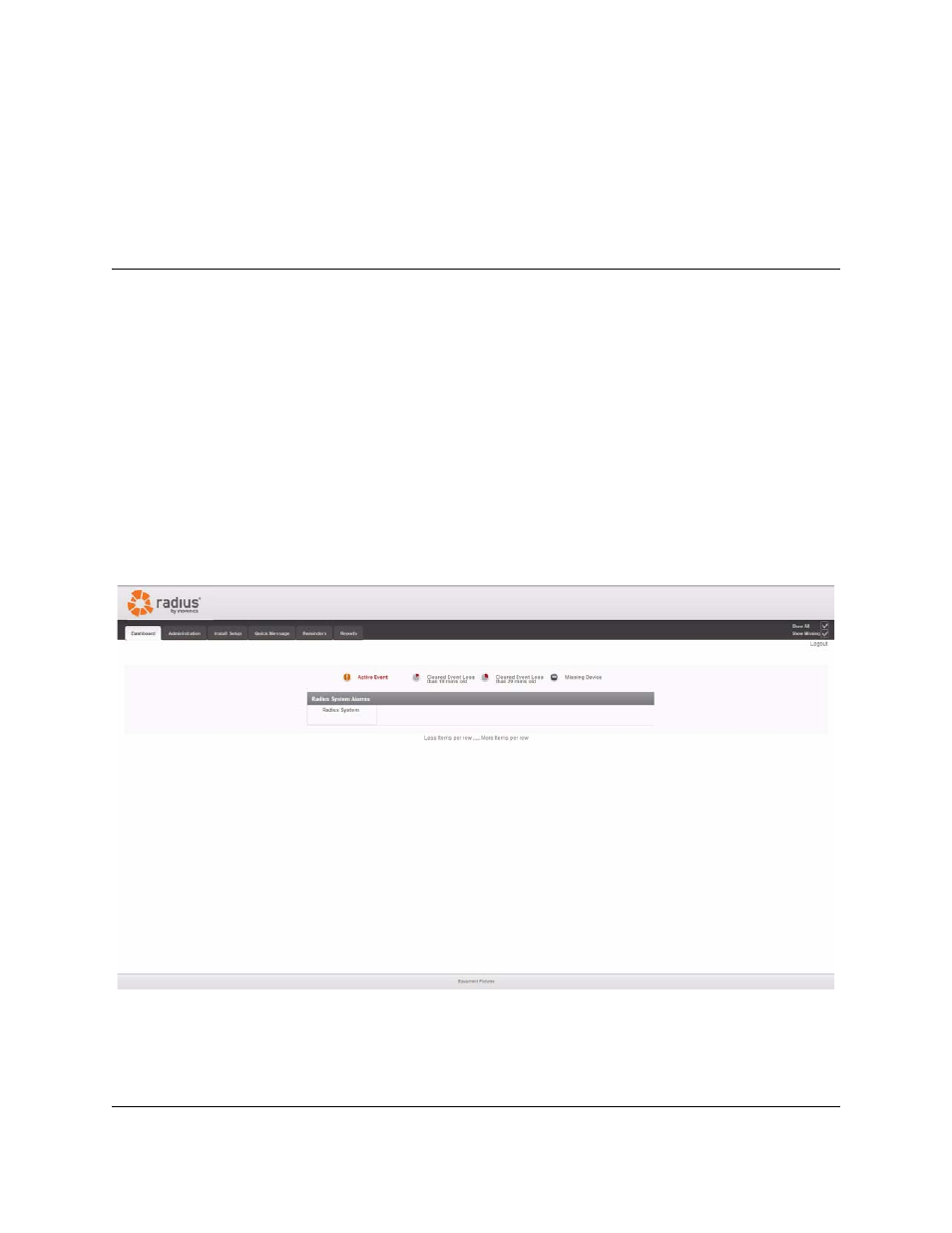 Radius alarm status screen, 1 overview, Chapter 2 radius alarm status screen | Chapter 2 | Inovonics Radius User Manual | Page 12 / 23