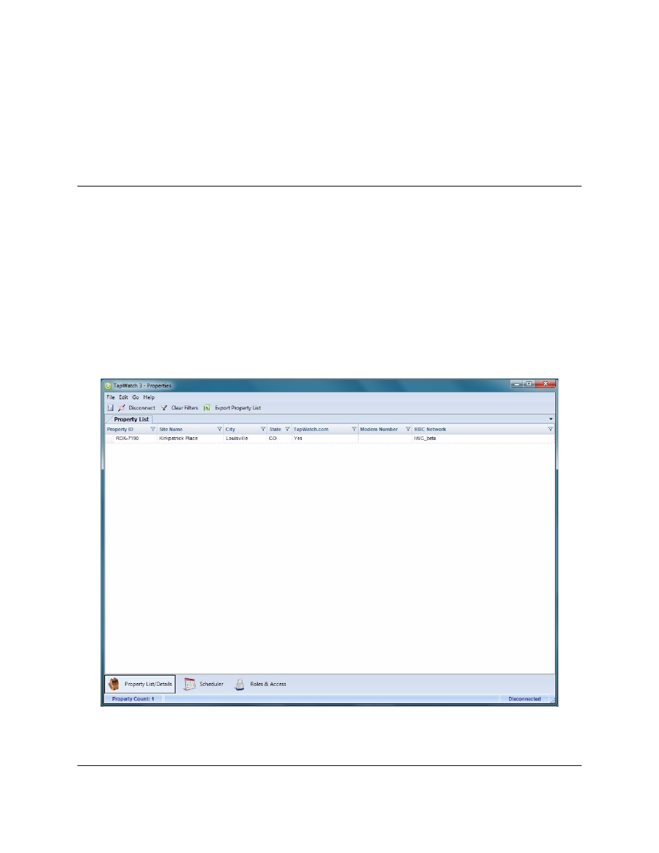 Chapter 3, Property list | Inovonics TapWatch 3 User Manual | Page 18 / 75
