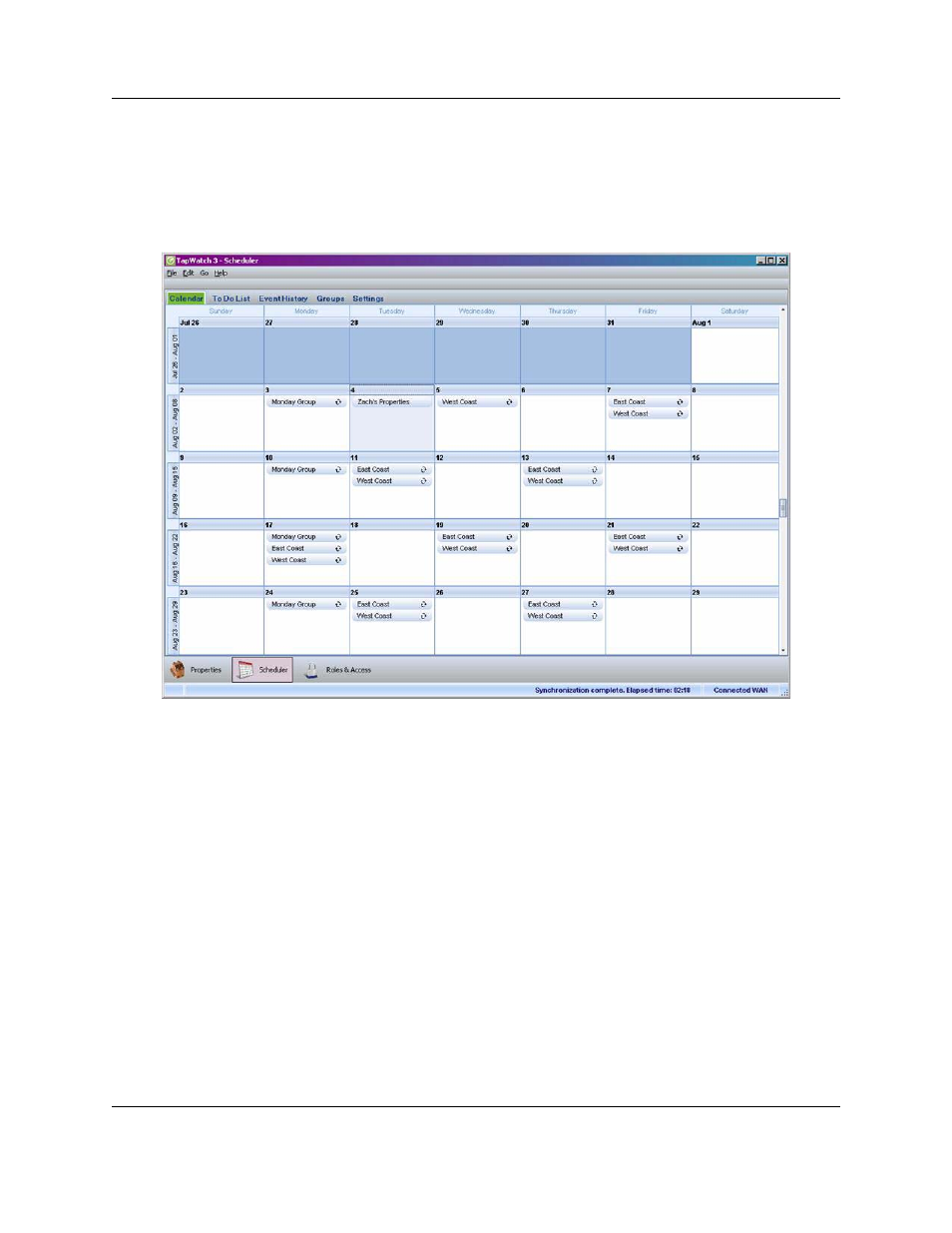 2 calendar | Inovonics TapWatch 3 User Manual | Page 61 / 75
