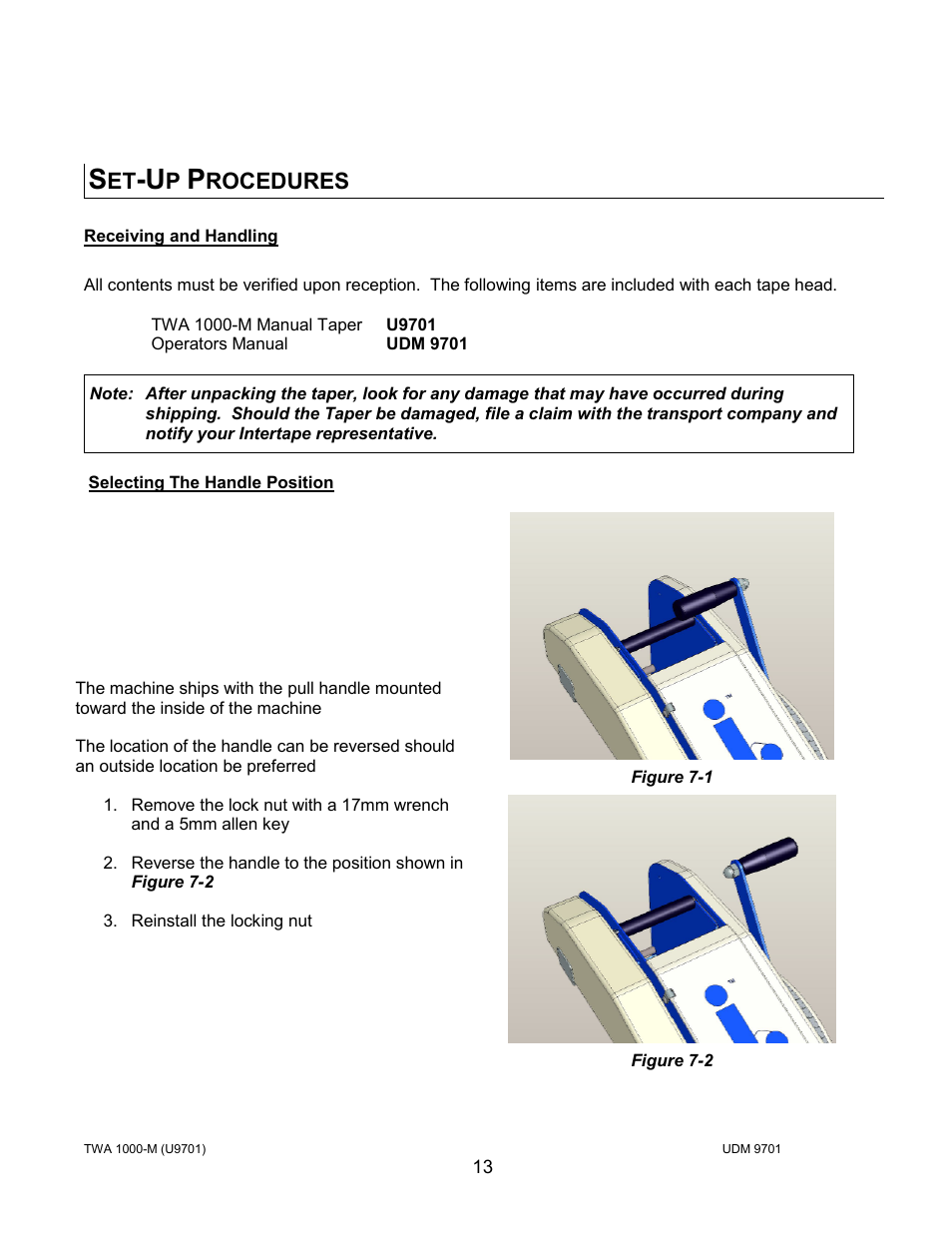 Rocedures | Intertape Polymer Group (IPG) TWA 1000-M User Manual | Page 13 / 60