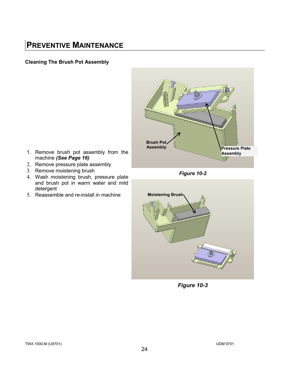 Reventive, Aintenance | Intertape Polymer Group (IPG) TWA 1000-M User Manual | Page 24 / 60