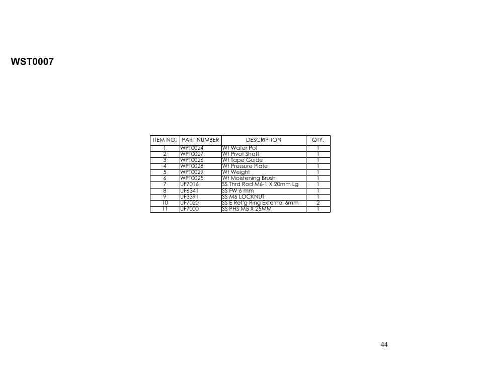 Wst0007 | Intertape Polymer Group (IPG) TWA 1000-M User Manual | Page 44 / 60
