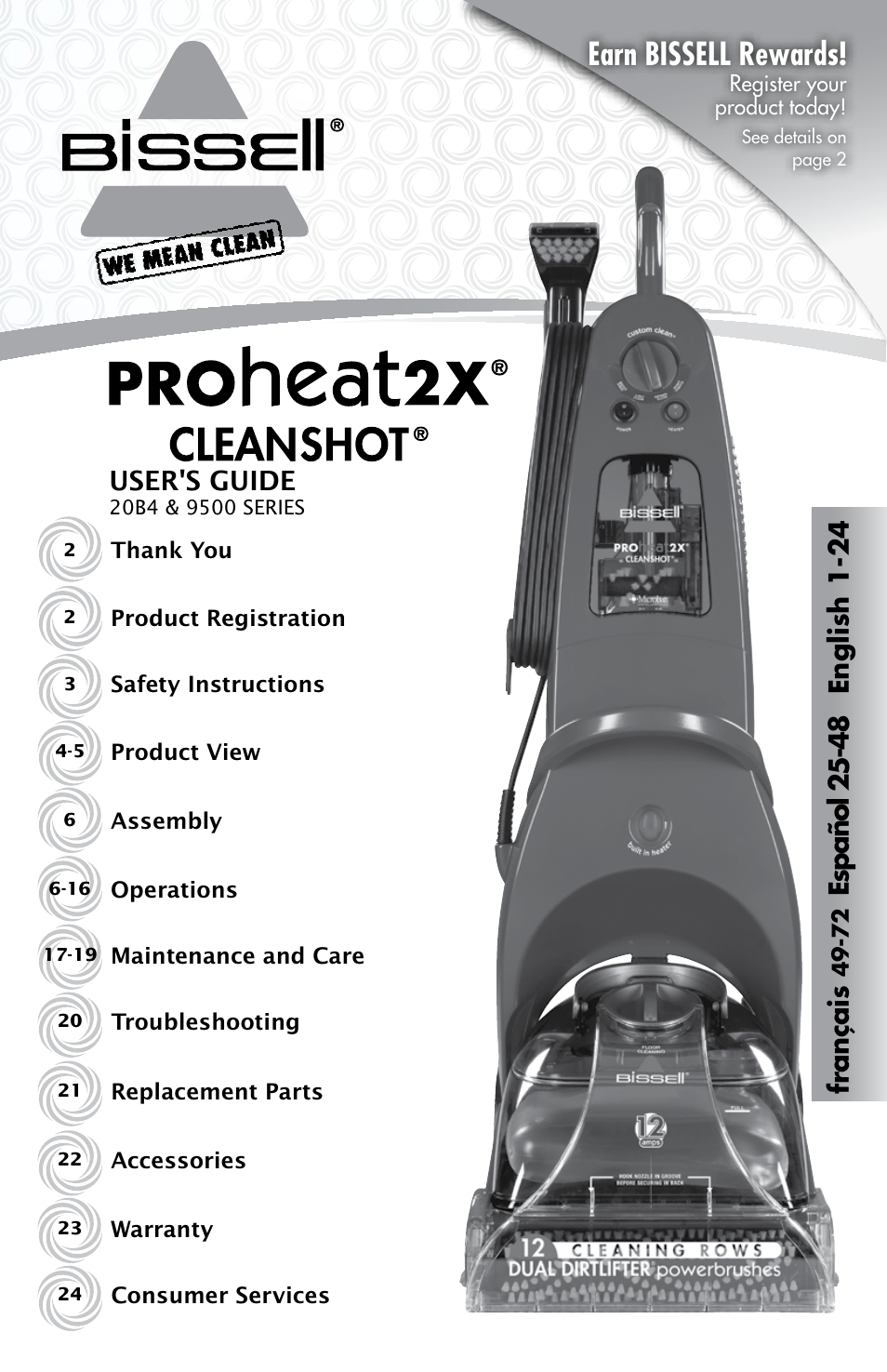 Bissell PROHEAT2X 20B4 User Manual | 72 pages