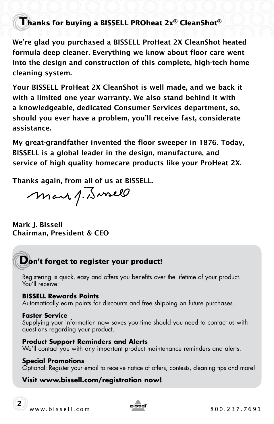 Bissell PROHEAT2X 20B4 User Manual | Page 2 / 72