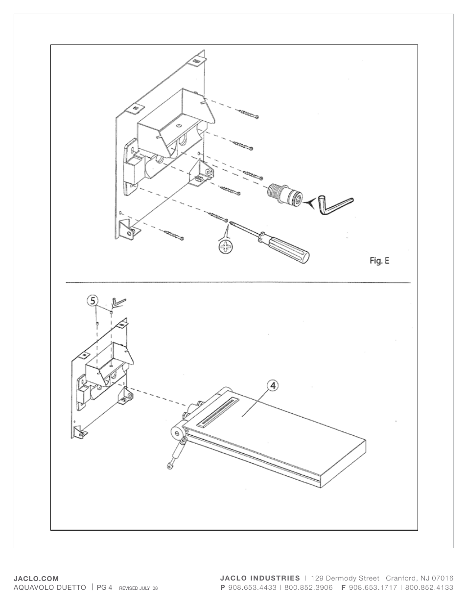 Jaclo Aquavolo Duetto - 1728- User Manual | Page 4 / 8