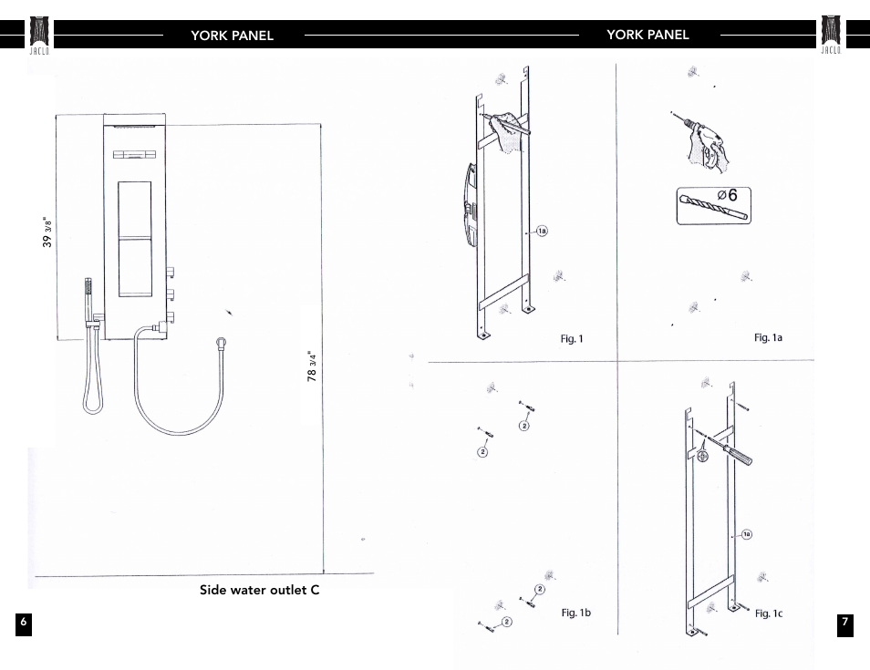 Jaclo York Column Ensemble - 1724- User Manual | Page 6 / 6