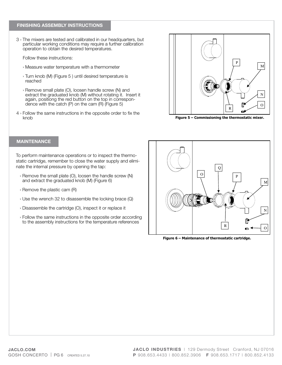 Jaclo Gosh Concerto - 1730 User Manual | Page 6 / 8