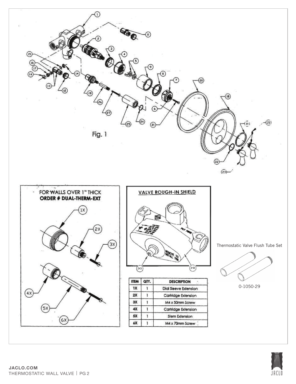 Jaclo ½" thermostatic valve - J-THVC12 User Manual | Page 2 / 10