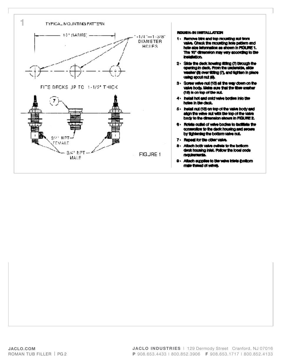 Jaclo Roaring 20's and Astor lever handle trim - T674-TRIM- User Manual | Page 2 / 4