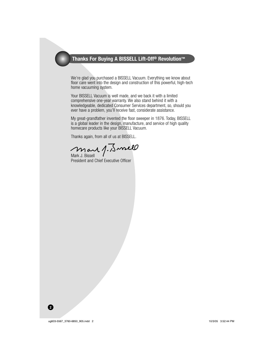 Revolution | Bissell 6860  EN User Manual | Page 2 / 16