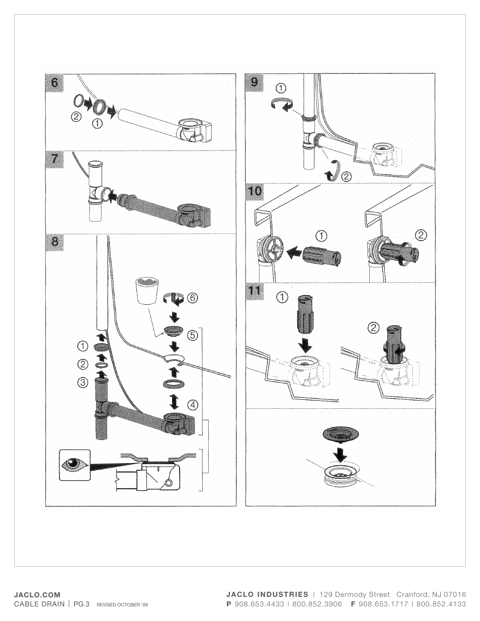 Jaclo Cable Drain with All Brass Trim - 386- User Manual | Page 3 / 5