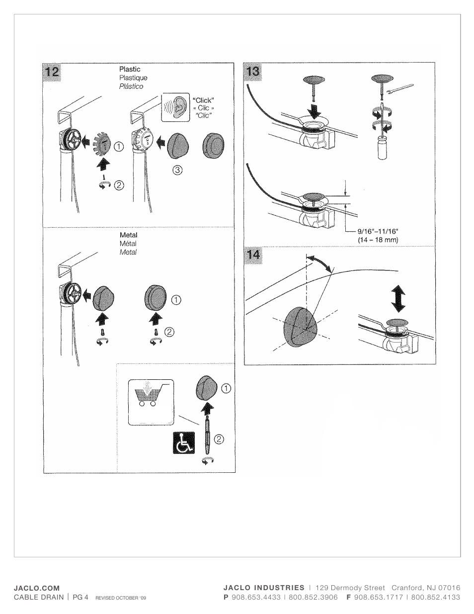 Jaclo Cable Drain with All Brass Trim - 386- User Manual | Page 4 / 5