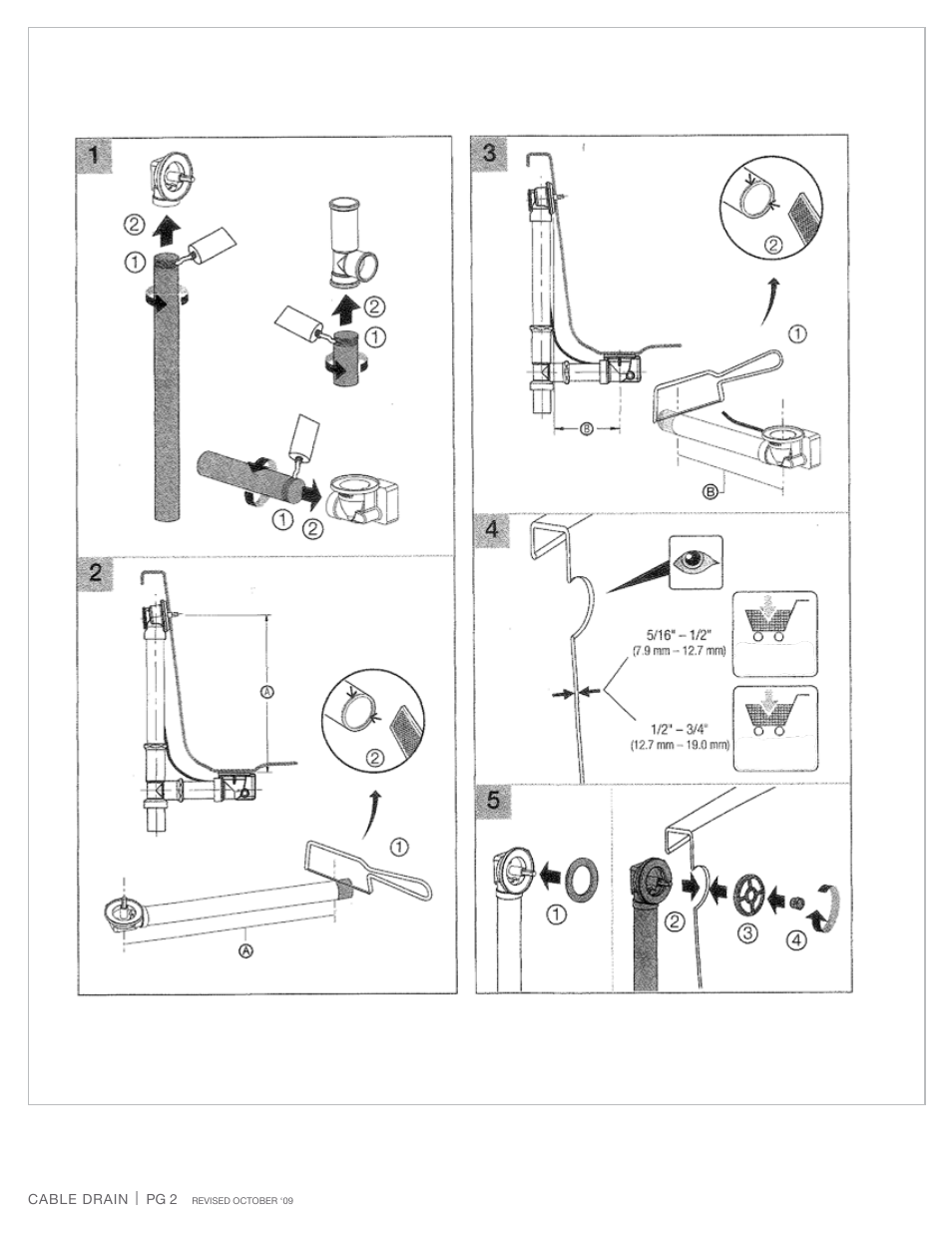 Jaclo Cable Drain without Trim - 386-LT User Manual | Page 2 / 4