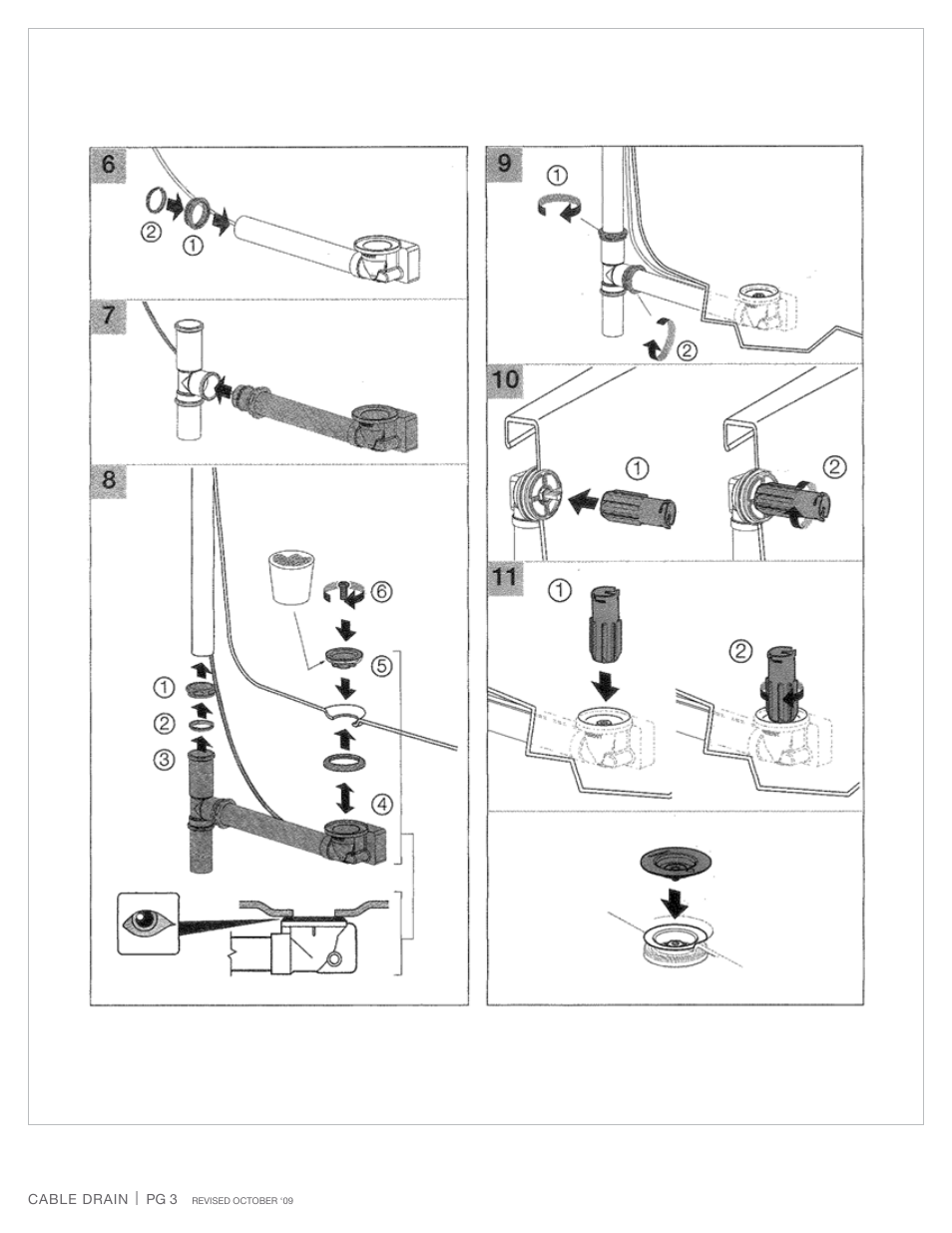 Jaclo Cable Drain without Trim - 386-LT User Manual | Page 3 / 4