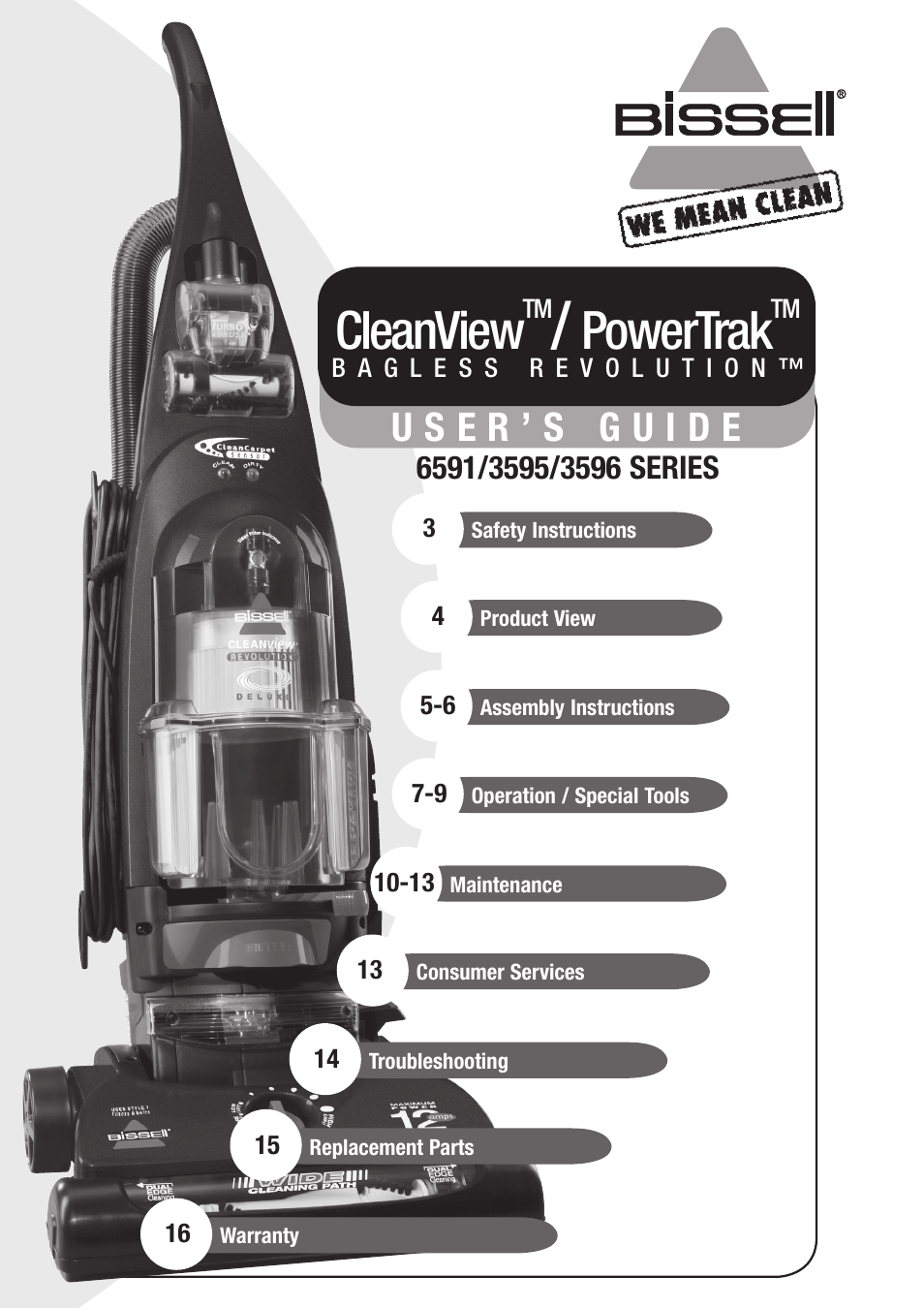 Bissell 3596 User Manual | 16 pages