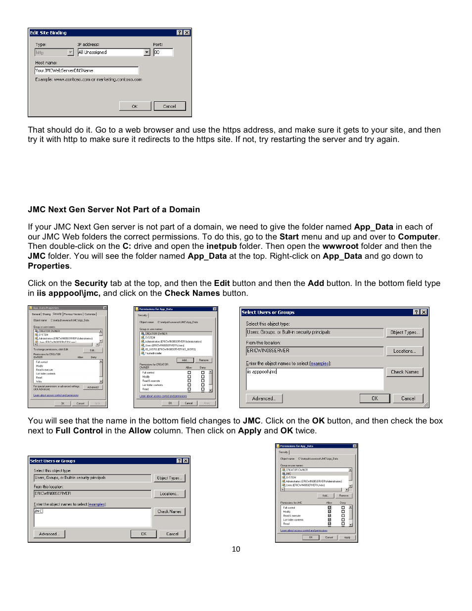 JMC Next-Gen Web Server Install User Manual | Page 10 / 19