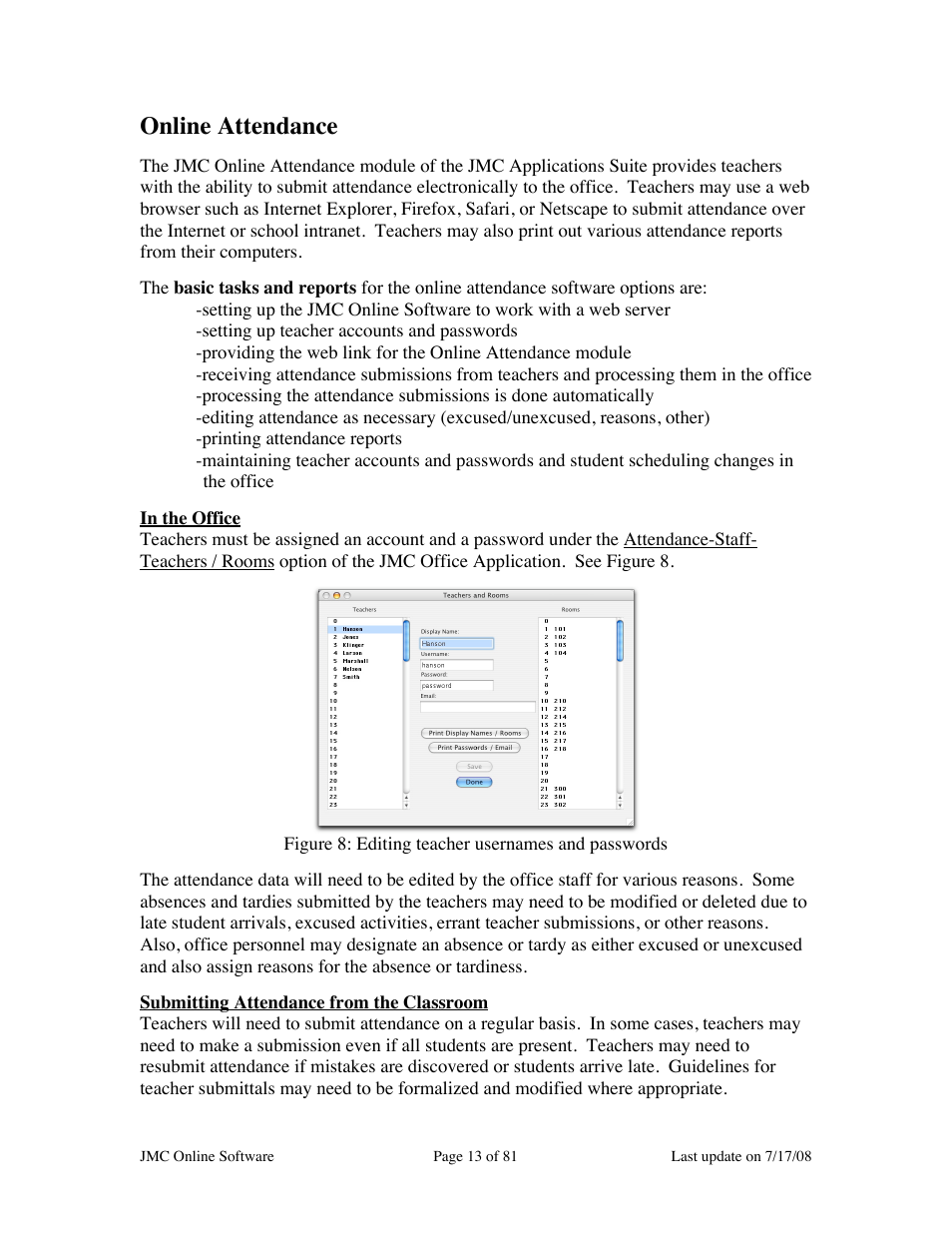 Online attendance | JMC Installing Online Software User Manual | Page 13 / 81