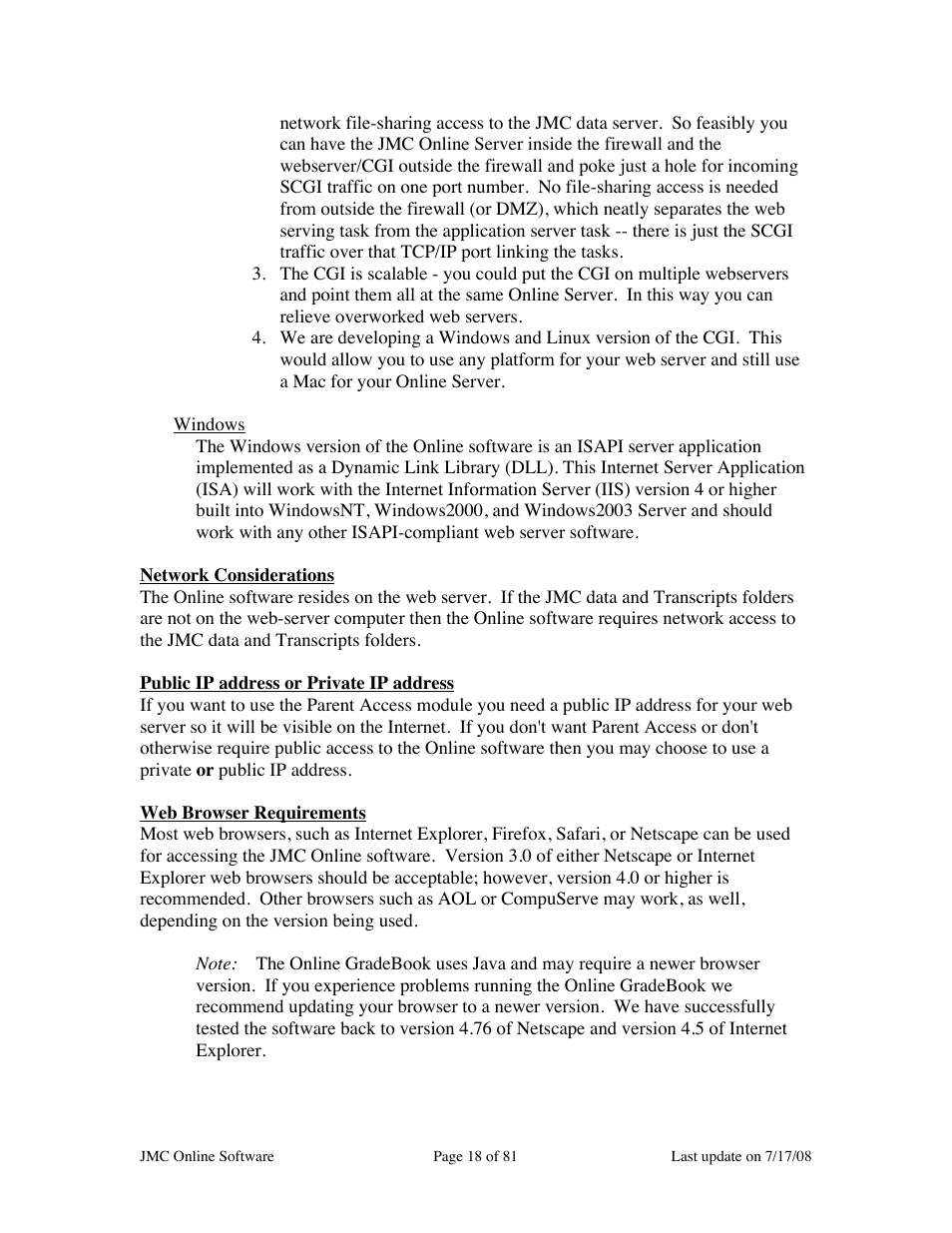 JMC Installing Online Software User Manual | Page 18 / 81