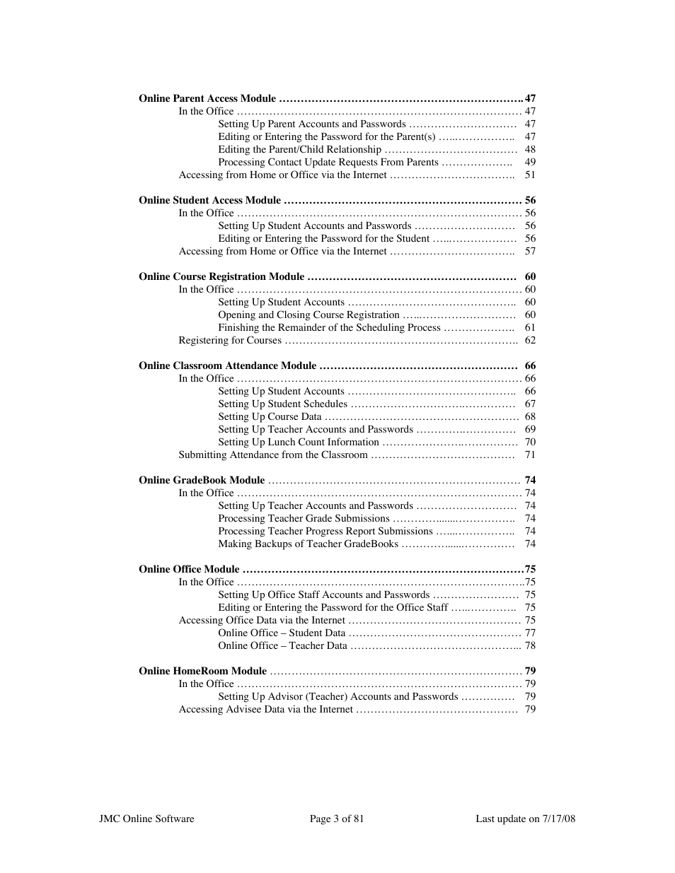 JMC Installing Online Software User Manual | Page 3 / 81