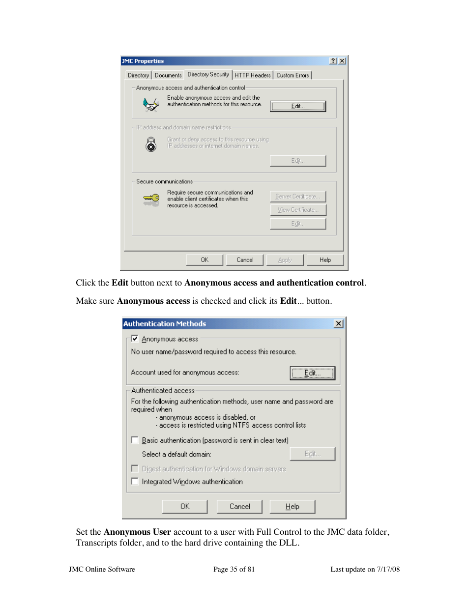 JMC Installing Online Software User Manual | Page 35 / 81