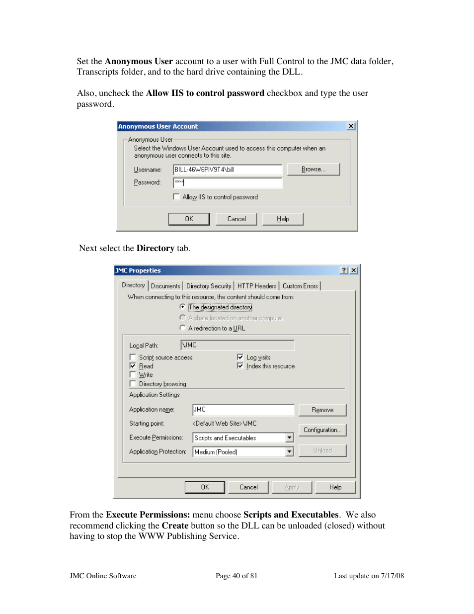 JMC Installing Online Software User Manual | Page 40 / 81