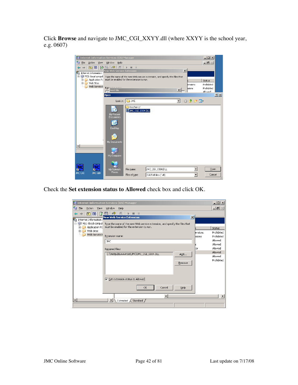 JMC Installing Online Software User Manual | Page 42 / 81
