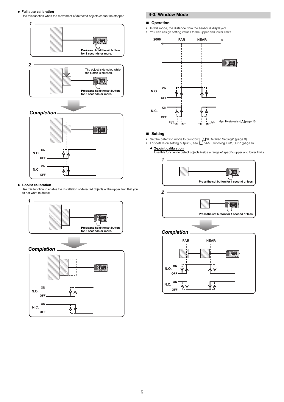 3. window mode, Operation, Setting | Completion | KEYENCE LR-TB2000 Series User Manual | Page 5 / 12