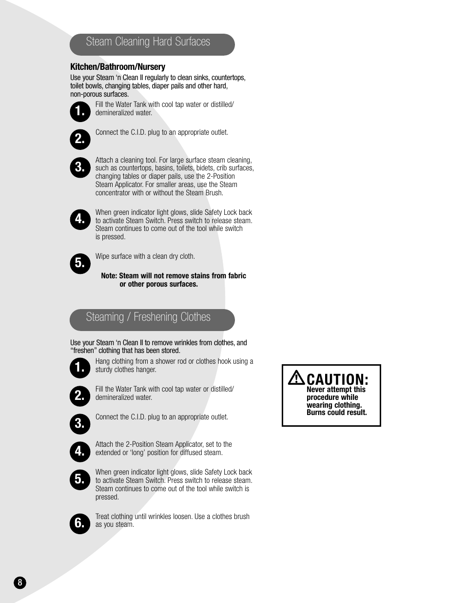 Caution | Bissell 1865 User Manual | Page 8 / 12